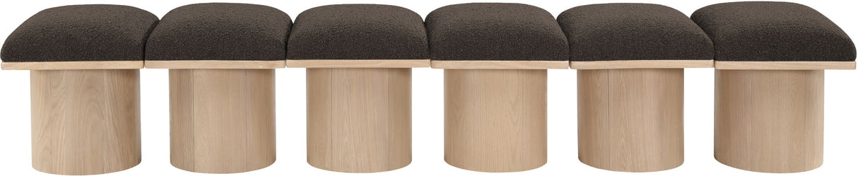 Pavilion - 6 Piece Modular Bench With Natural Base