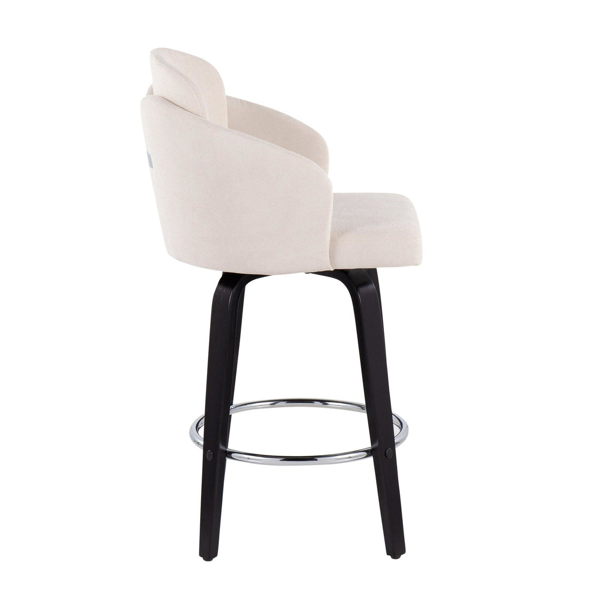 Dahlia - Contemporary Counter Stool (Set of 2) - Black Wood