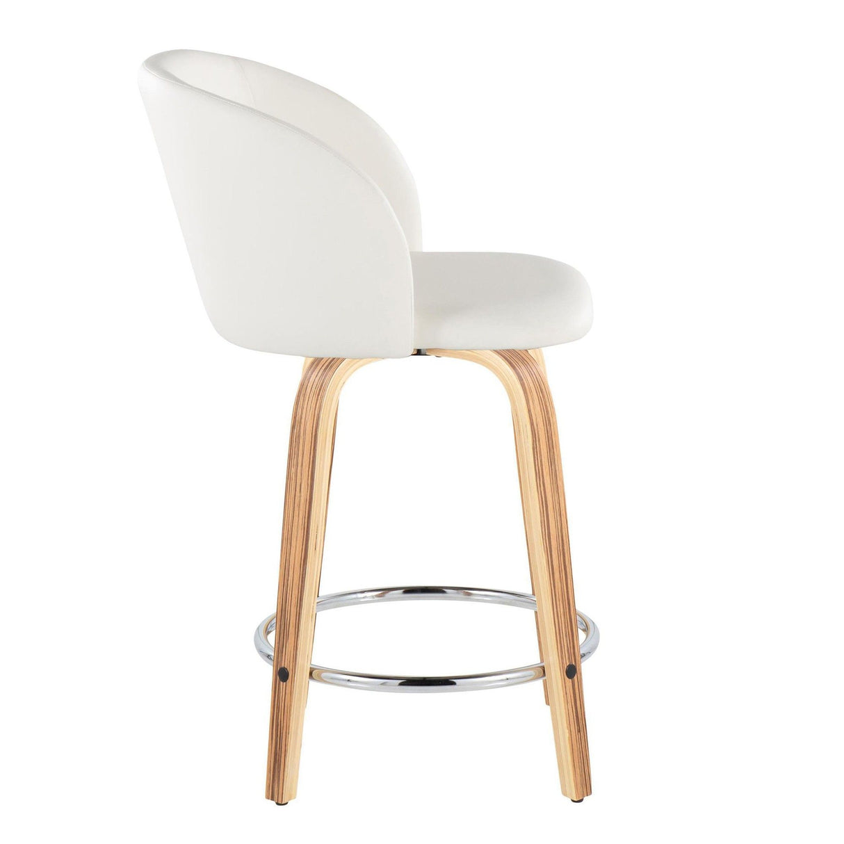 Fran - 34" Fixed-Height Counter Stool (Set of 2) - Zebra Wood