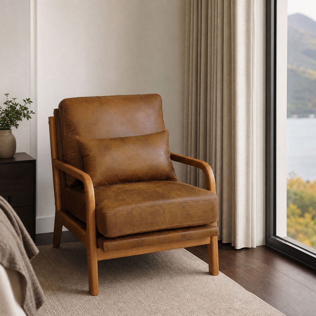 Lounge Chair - Light Brown