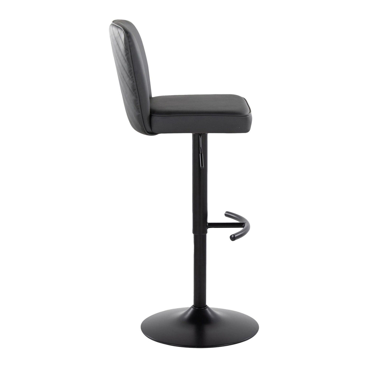 Henry - Adjustable Barstool With Swivel - Black Metal (Set of 2)