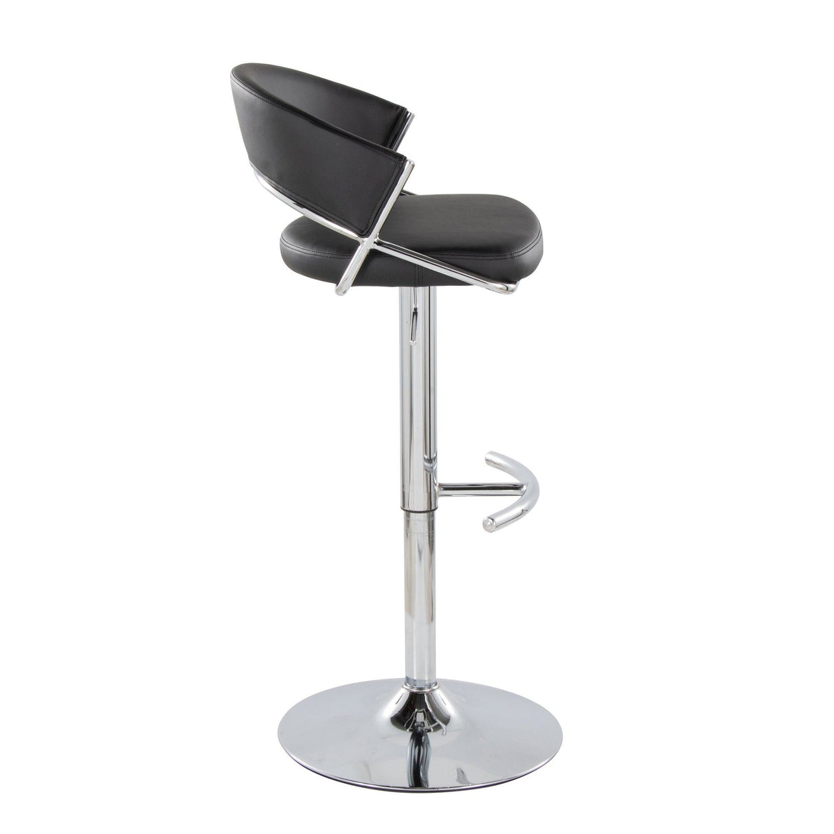 Jie - Adjustable Barstool With Swivel - Chrome Metal (Set of 2)