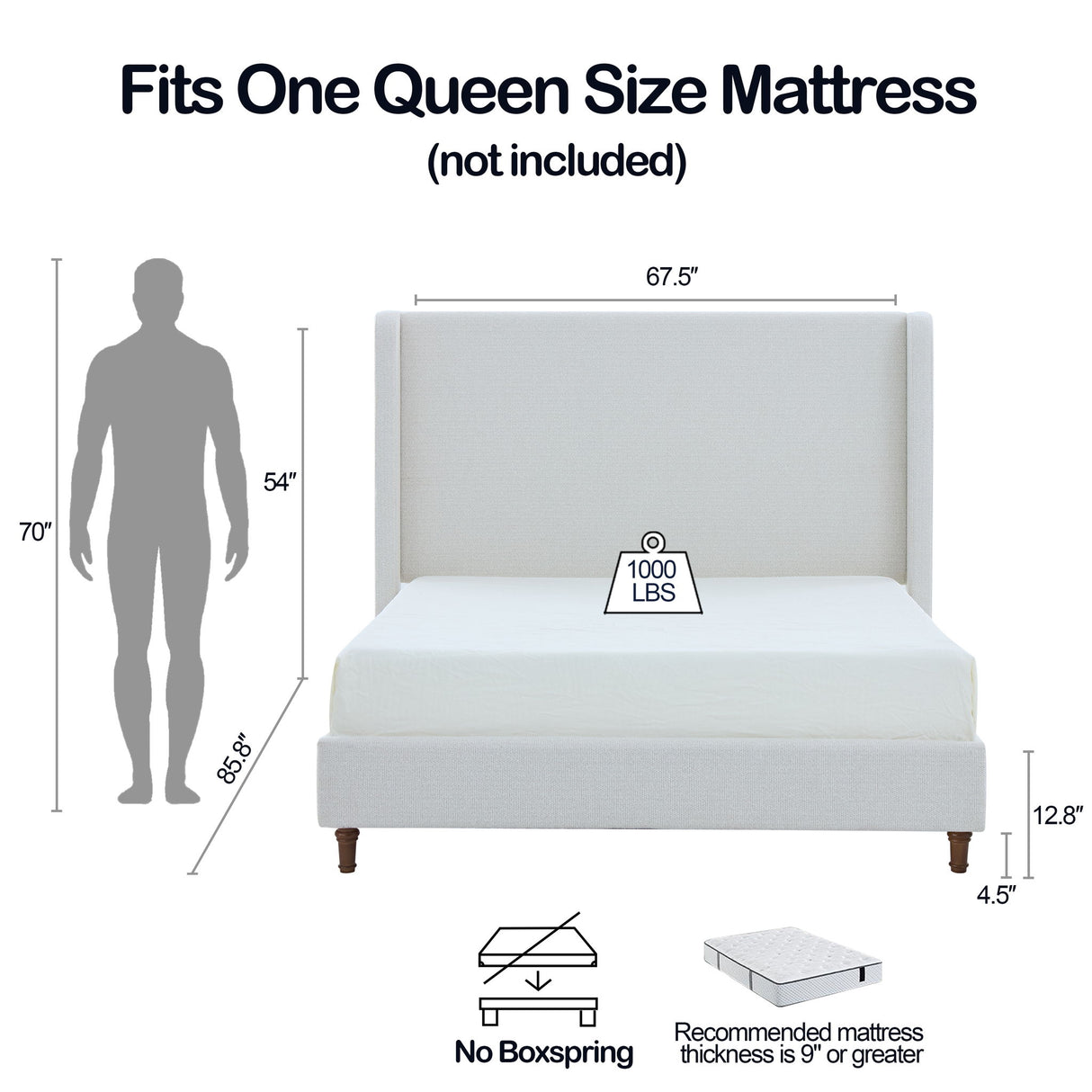 Harper - Tall Headboard Upholstered Bed With Elegant Simplicity