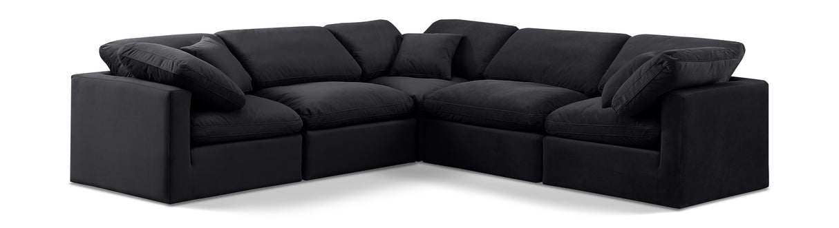 Indulge - Velvet 5 Piece Modular Corner Sectional