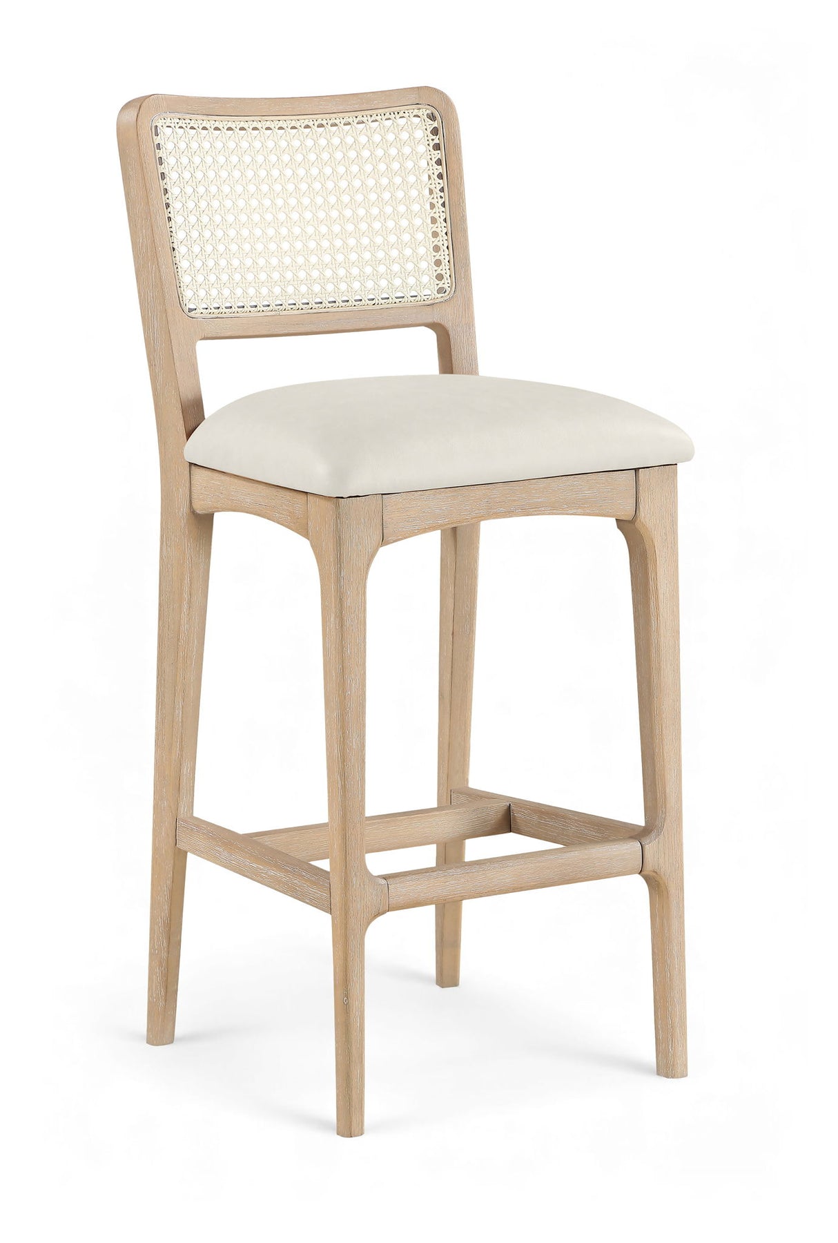 Atrium - Upholstered Bar Stool (Set of 2) - Brushed Natural Frame