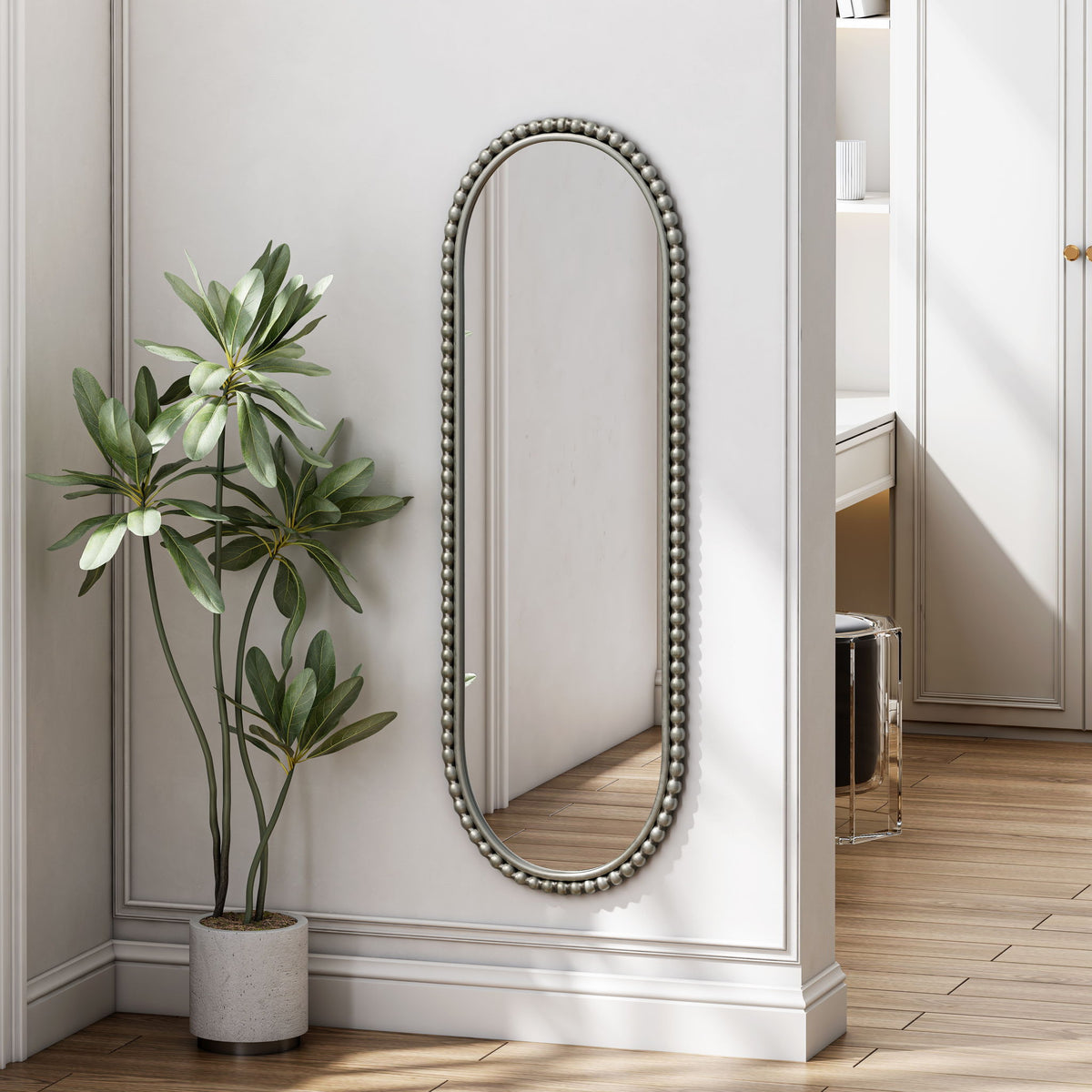 Oval Retro Mirror, Wall Hanging Mirror For Living Room