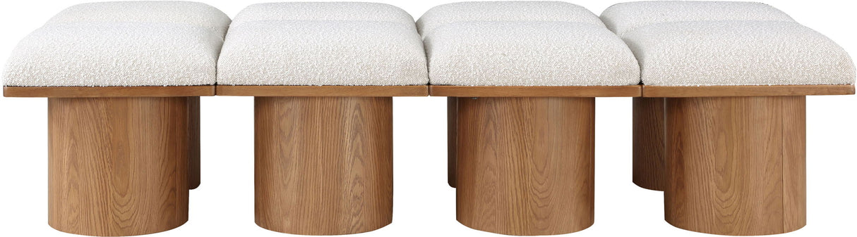 Pavilion - 8 Piece Modular Bench With Brown Base
