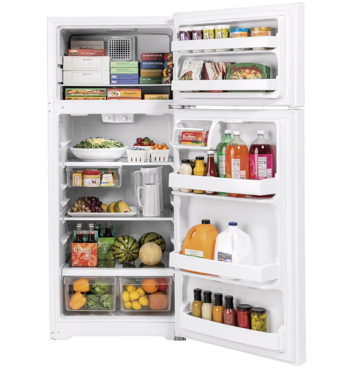GE GTS18HGNRWW - 28 in. 17.5 cu. ft. Top Freezer Refrigerator - Smooth White