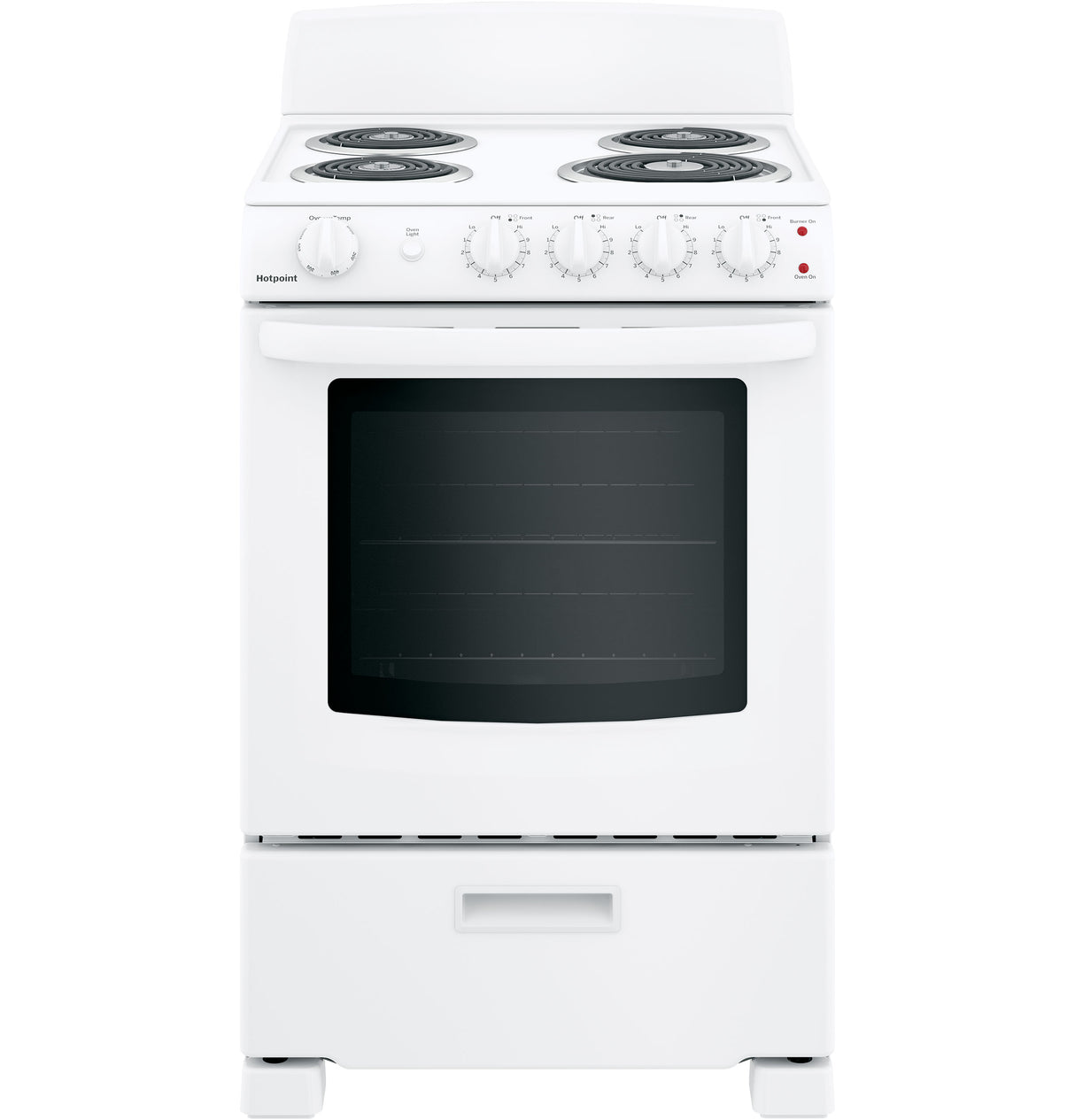 Hotpoint(R) 24" Free-Standing Front-Control Electric Range - (RAS300DMWW)