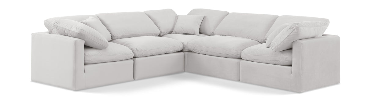 Indulge - Velvet 5 Piece Modular Corner Sectional