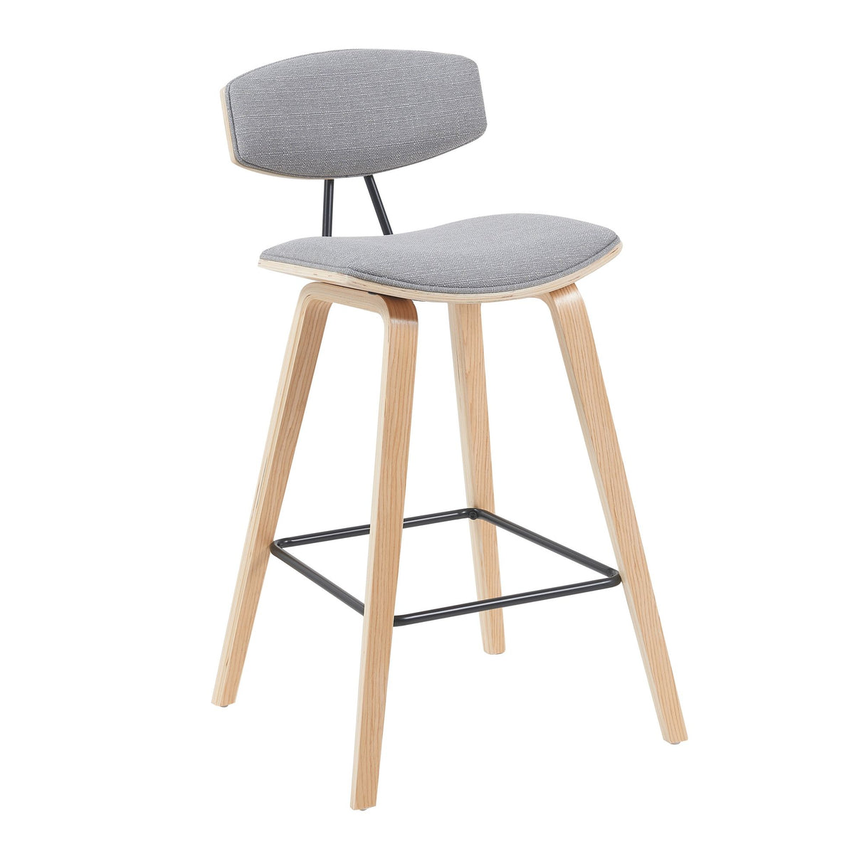 Fox - Swivel Counter Height Stool - Light Brown