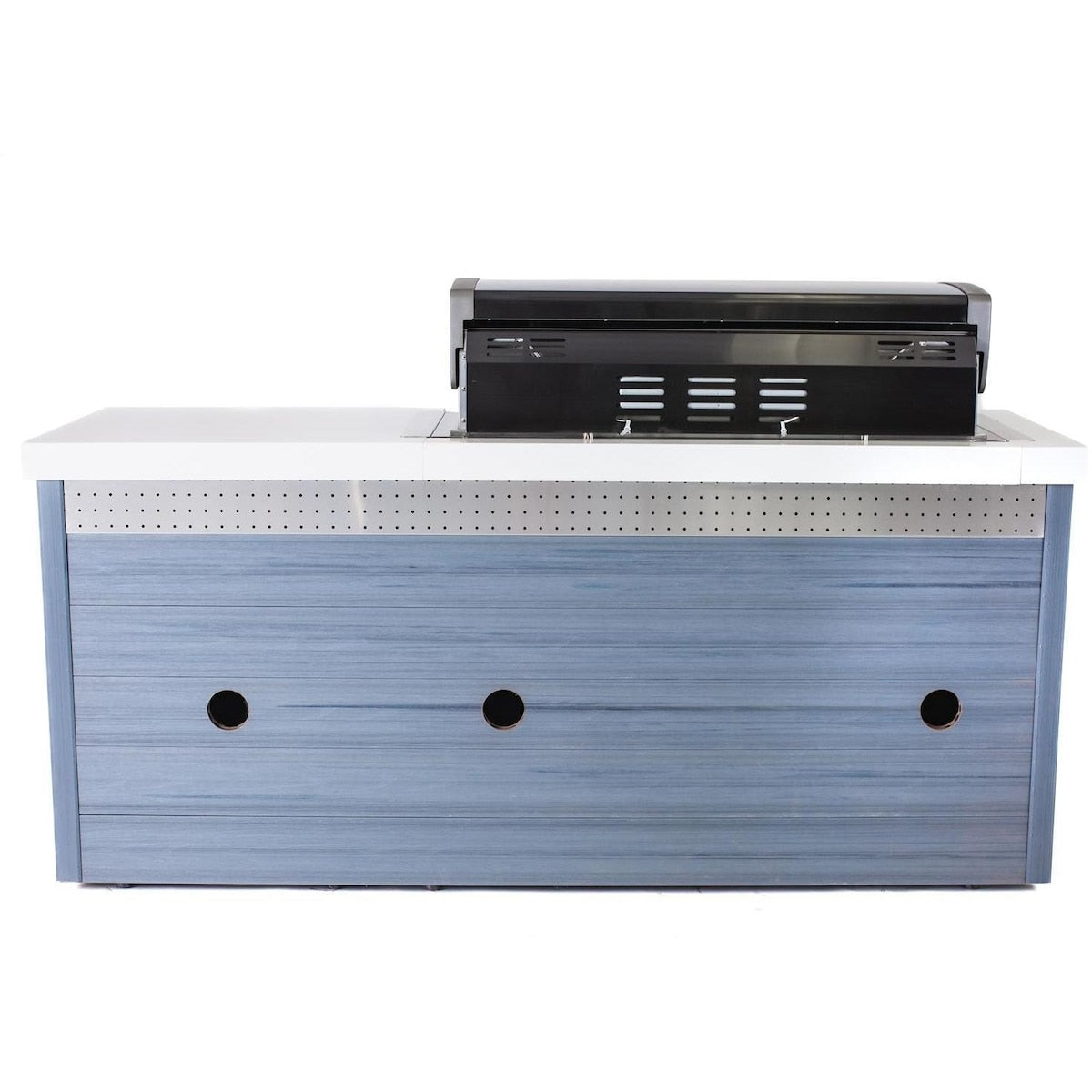 Mont Alpi Artwood Series 6.5 Ft Natural Gas Outdoor Kitchen Island w/ 6-Burner Grill - MA805-AWBSS