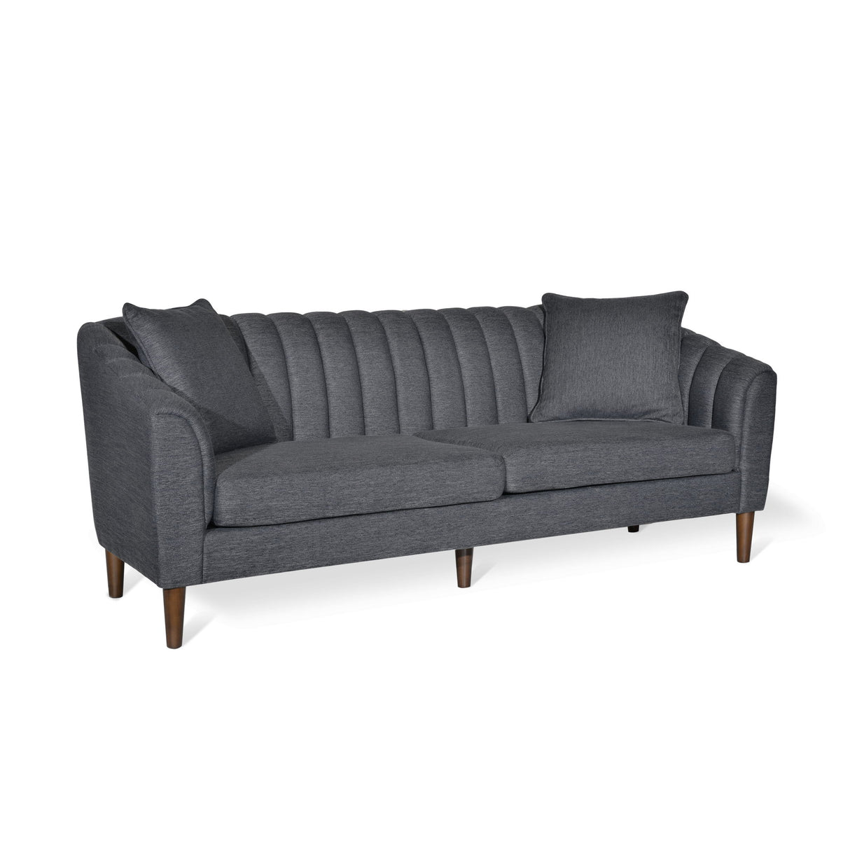 Contemporary 3 Seater Sofa With Plush Accents