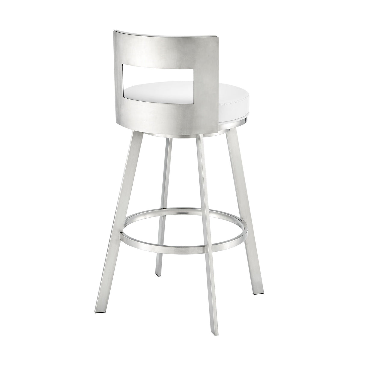 Flynn - Swivel Bar Stool - Brushed Steel