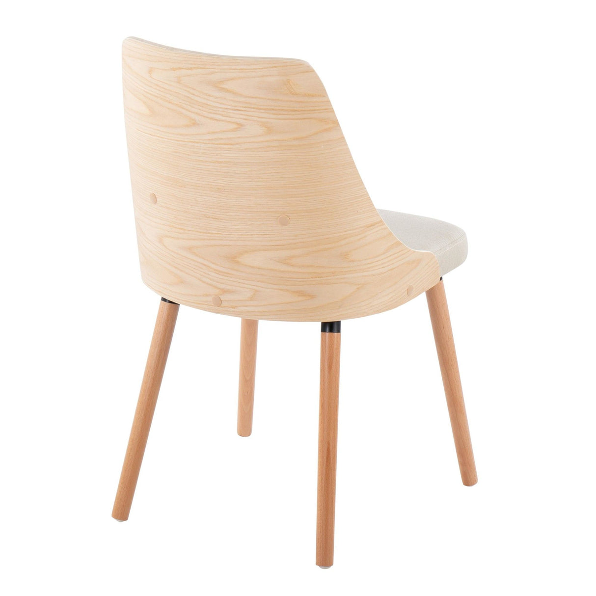 Anabelle - Mid-Century Modern Chair - Natural Back, Natural Legs