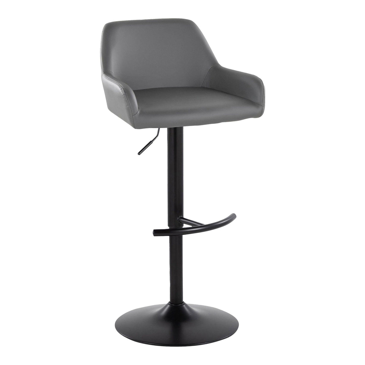 Daniella - Adjustable Barstool With Swivel - Black Metal (Set of 2)