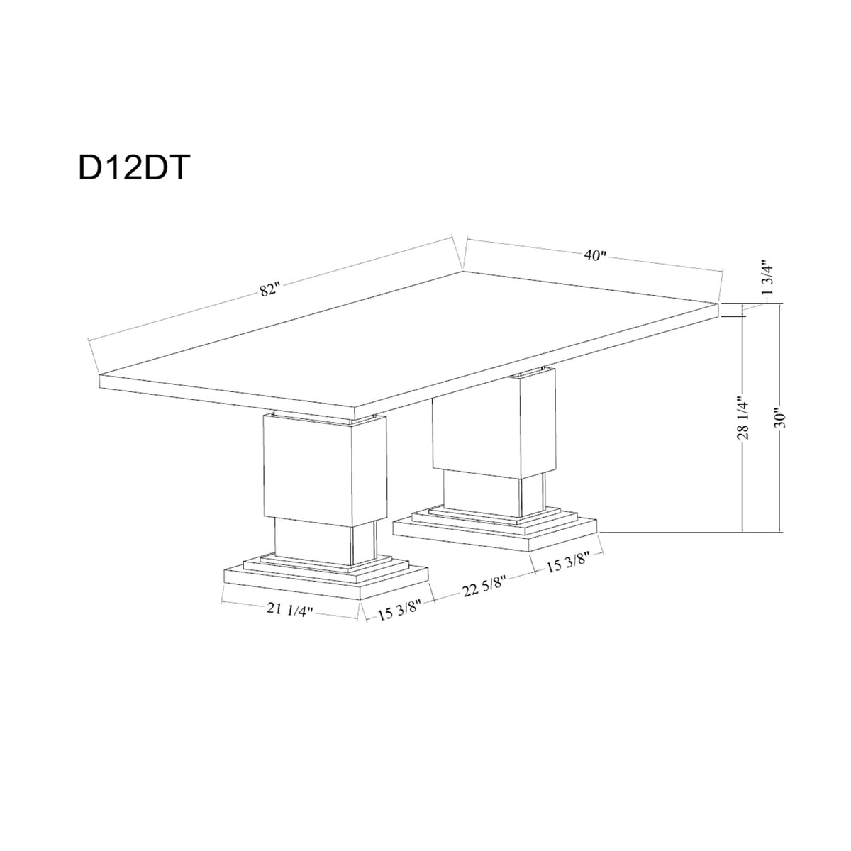 Stacey - Dining Table & Pedestal Base