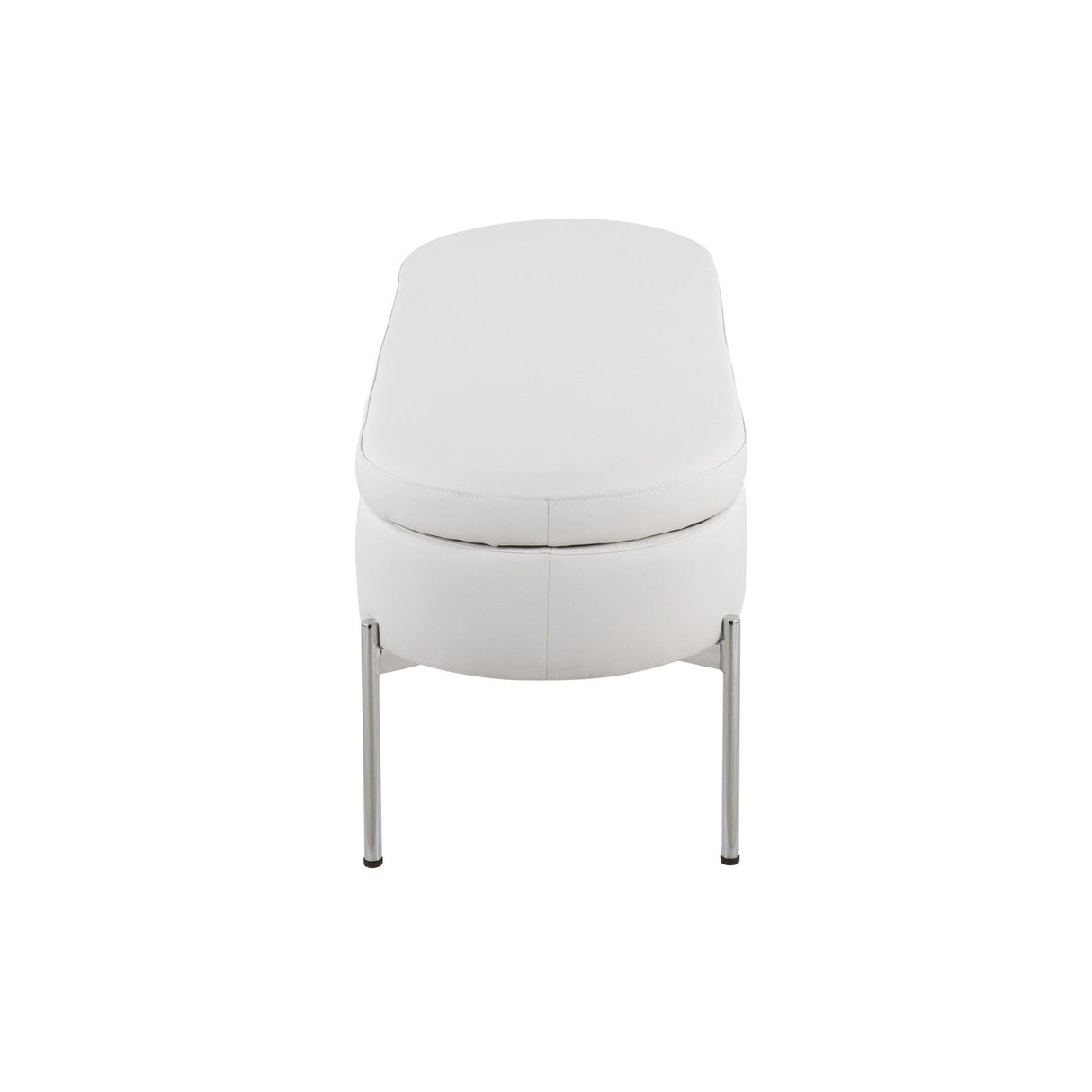 Chloe - Storage Bench - Chrome Metal
