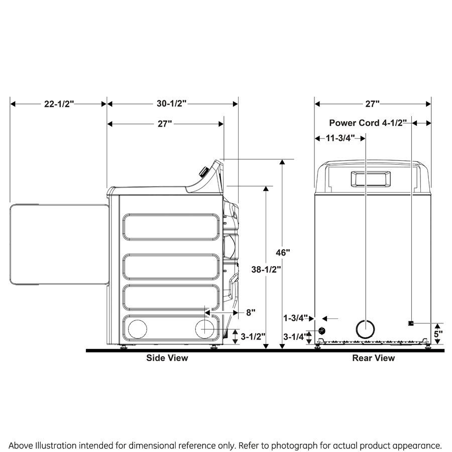 GE(R) 7.4 cu. ft. Capacity aluminized alloy drum Commercial Gas Dryer with Sensor Dry, Built-In App Payment System SITE WIFI REQUIRED - (VTD52GASRWB)