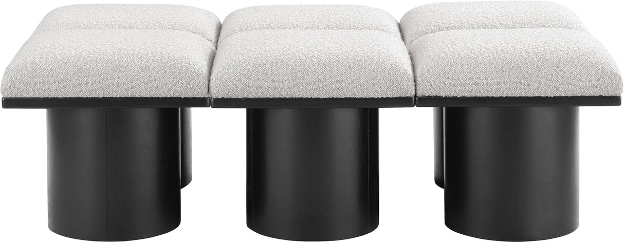 Pavilion - 6 Piece Modular Bench With Black Base