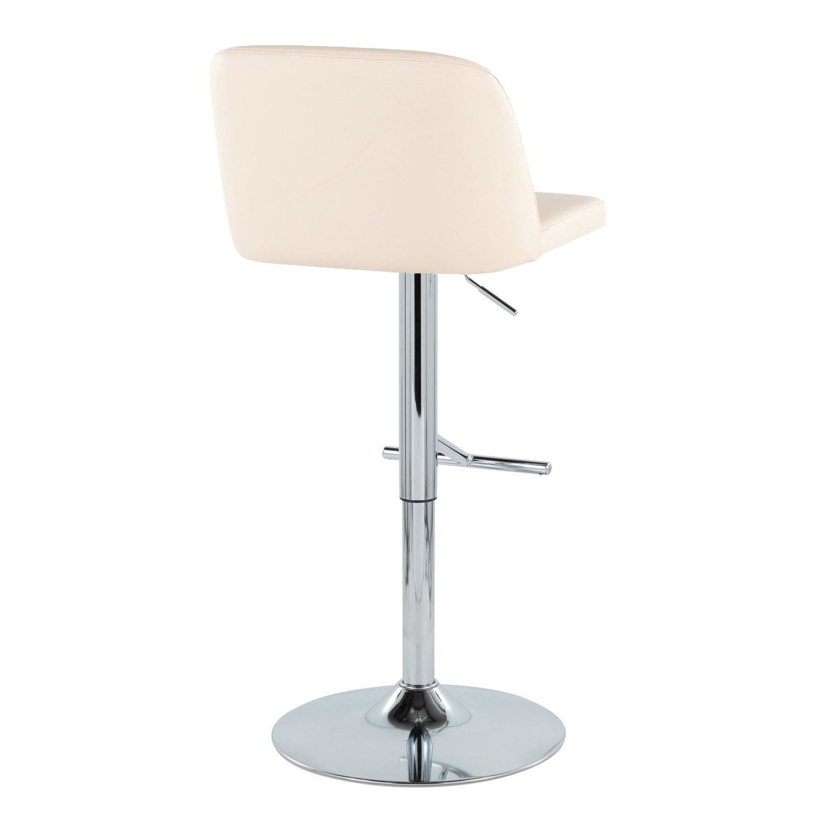 Toriano - Adjustable Barstool (Set of 2) - Chrome Base