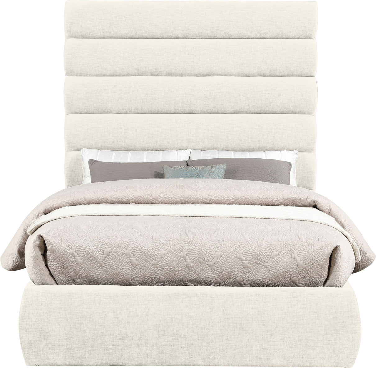 Adam - Chenille Fabric Bed With 70.5" Headboard