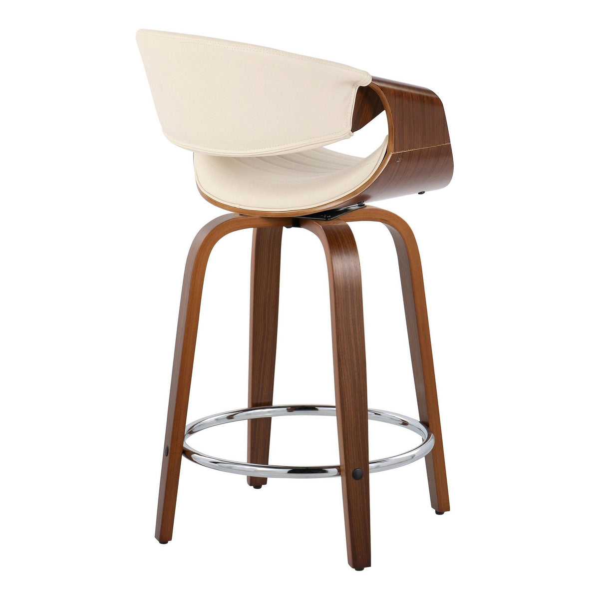 Symphony - Fixed-Height Counter Stool With Walnut Base (Set of 2)