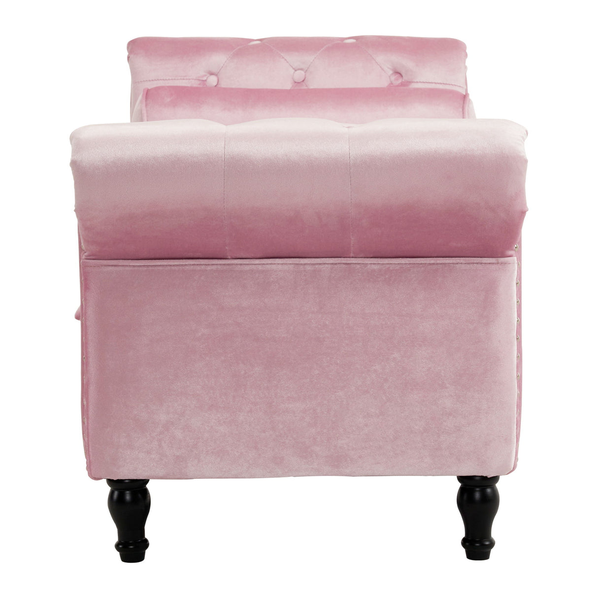 Luxurious Velvet Multifunctional Storage Ottoman Bench With Pillow