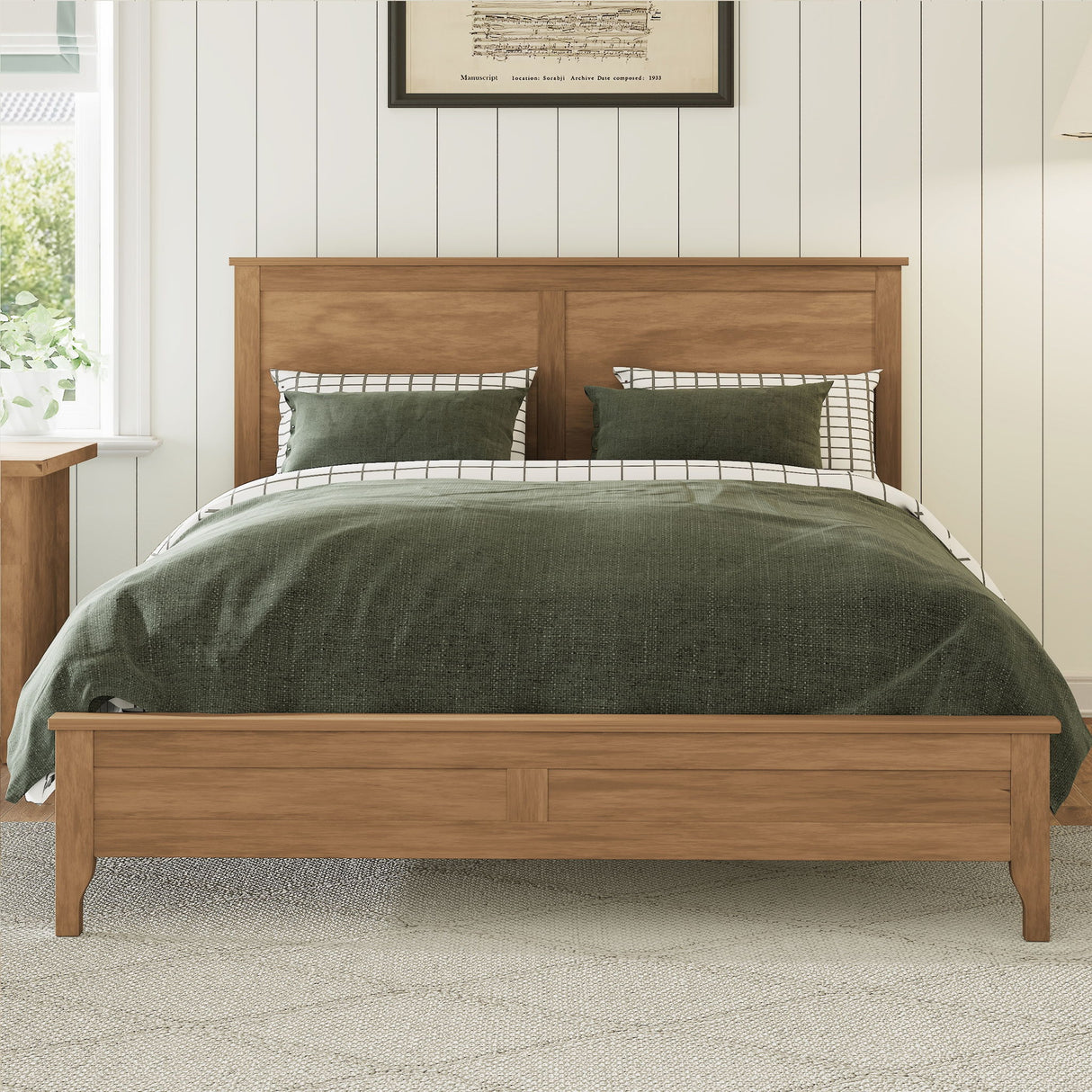 Modern Solid Wood Platform Bed