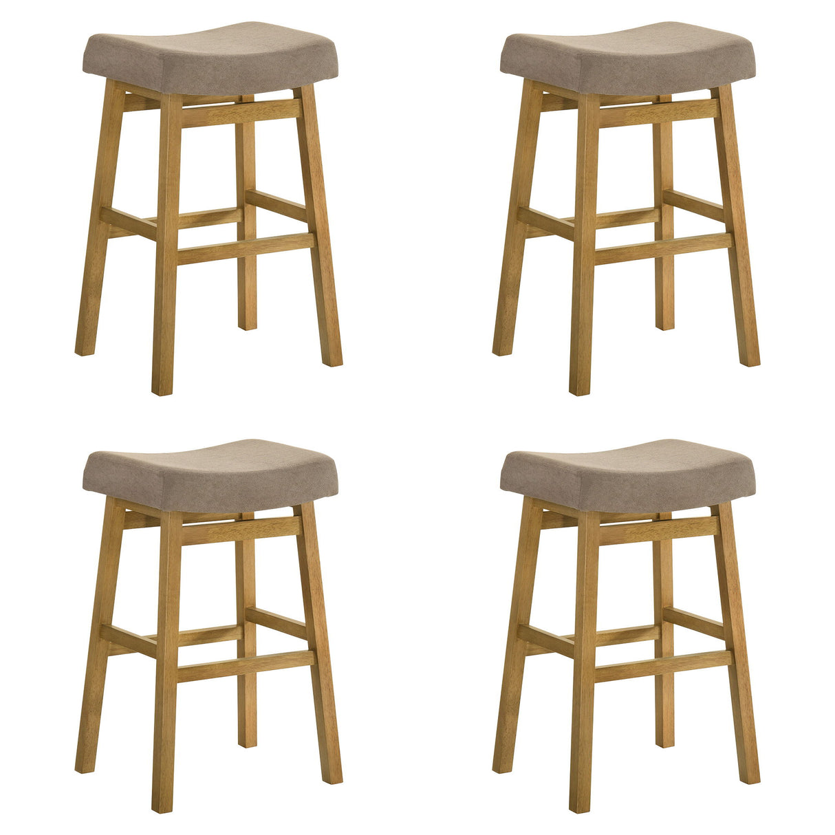 Lenon - Modern Farmhouse Wood Bar Height Kitchen Bar Stool