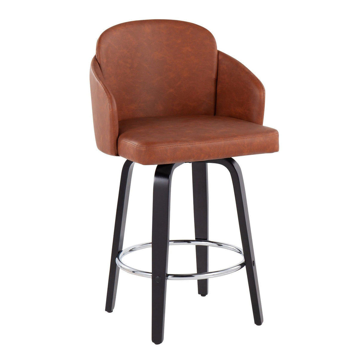 Dahlia - Contemporary Counter Stool (Set of 2) - Black Wood