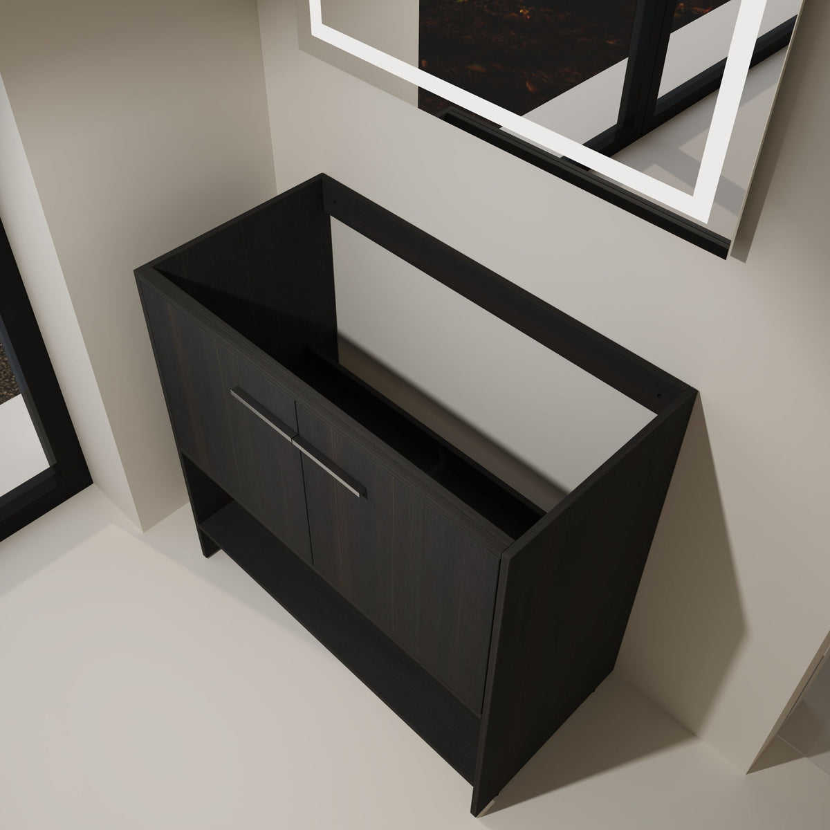 Modern Freestanding Bathroom Vanity With 2 Doors