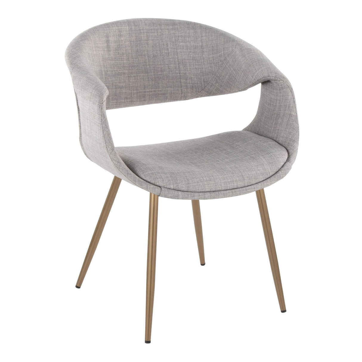 Curvo - Upholstered Chair (Set of 2) - Antique Copper Metal Legs