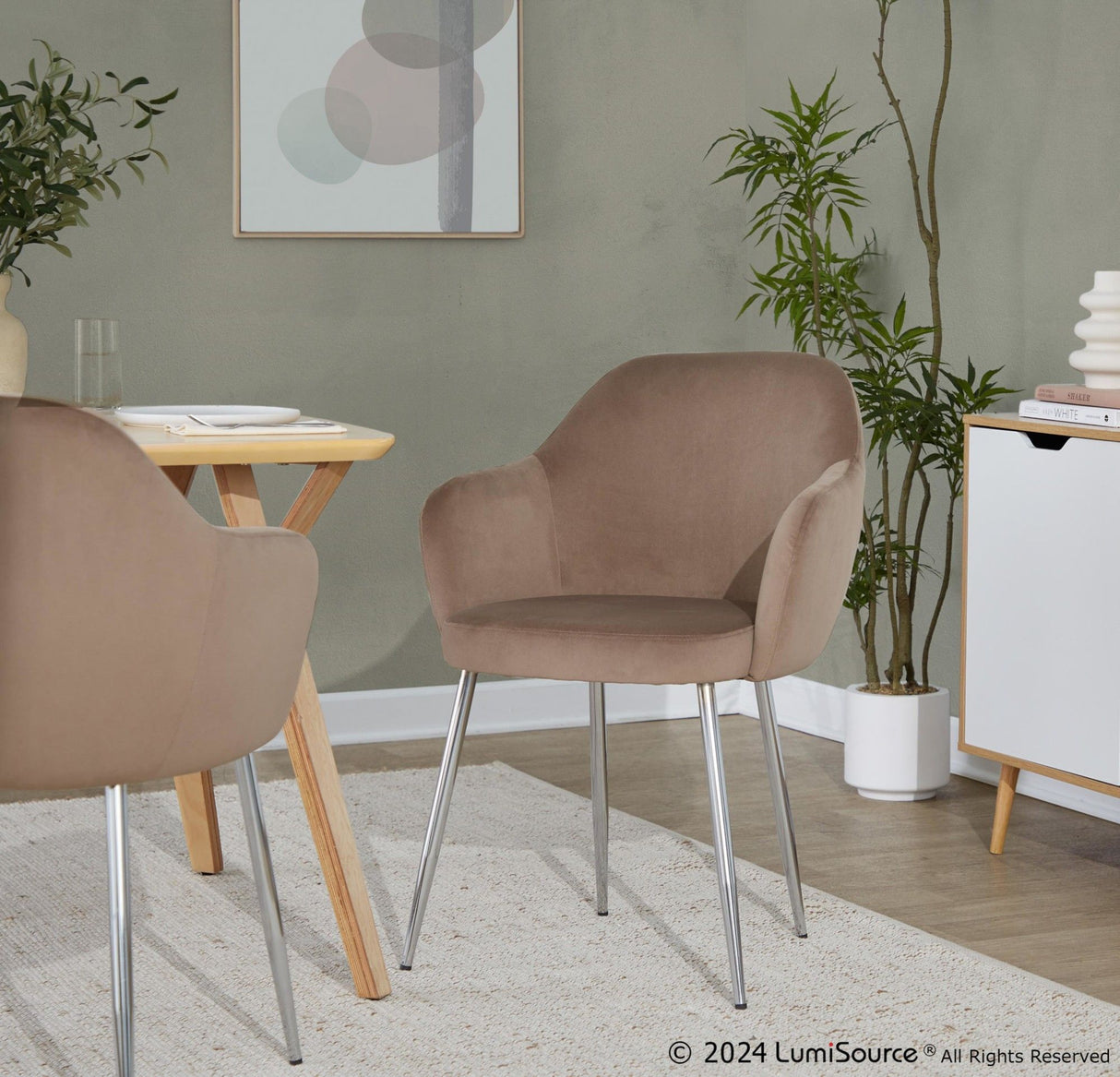 Buena - Dining Chair (Set of 2) - Chrome Metal Legs
