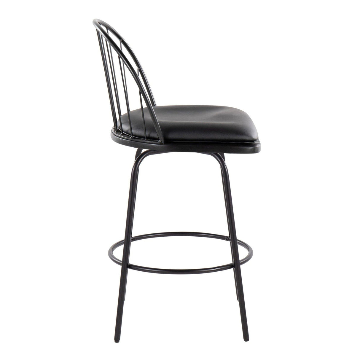 Riley Claire - 26" Fixed-Height Counter Stool (Set of 2) - Black