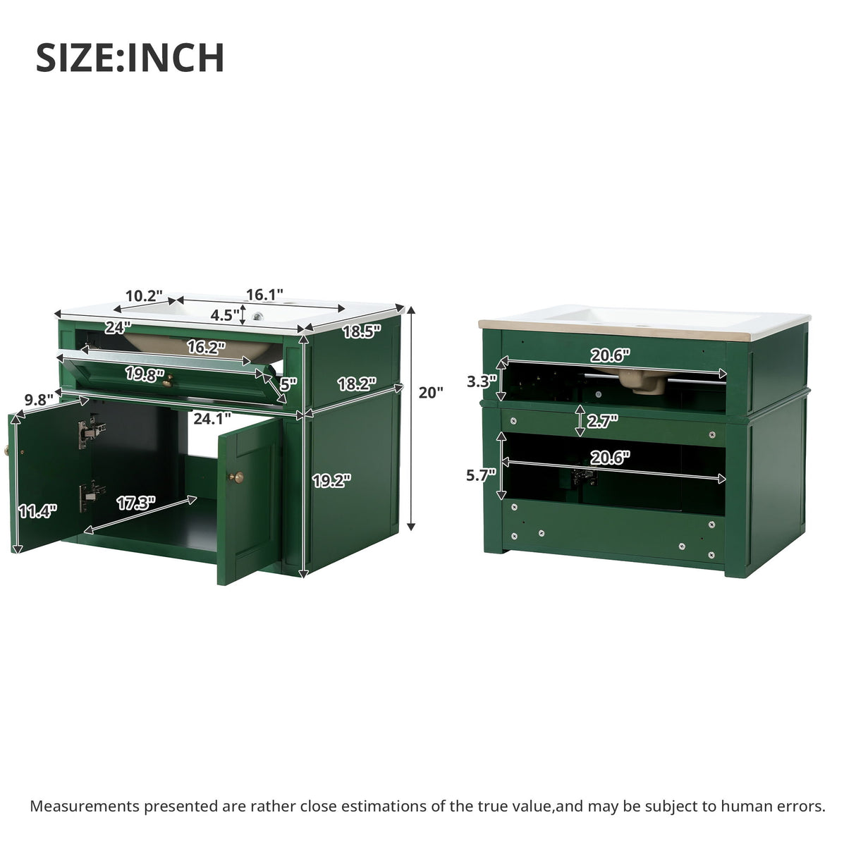 Wall Mounted Bathroom Vanity With Tip Out Drawer And Open Back Design