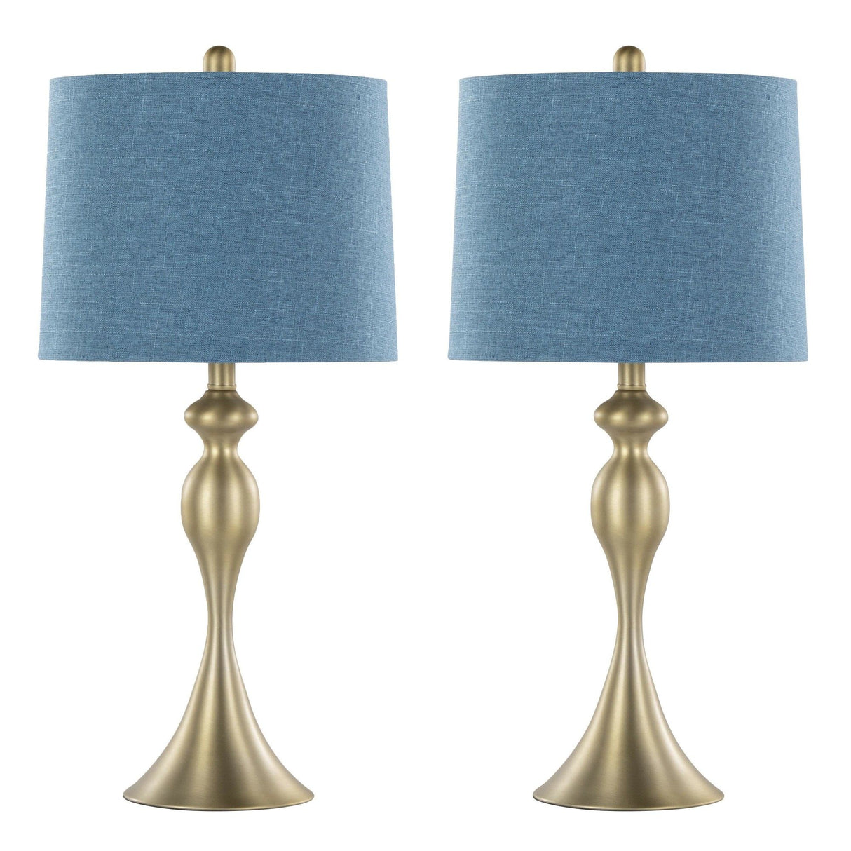 Ashland - Contemporary Metal Table Lamp (Set of 2) - Gold Metal