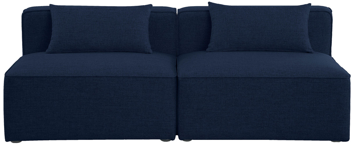 Cube - Linen Modular 2 Seat Armless Sofa