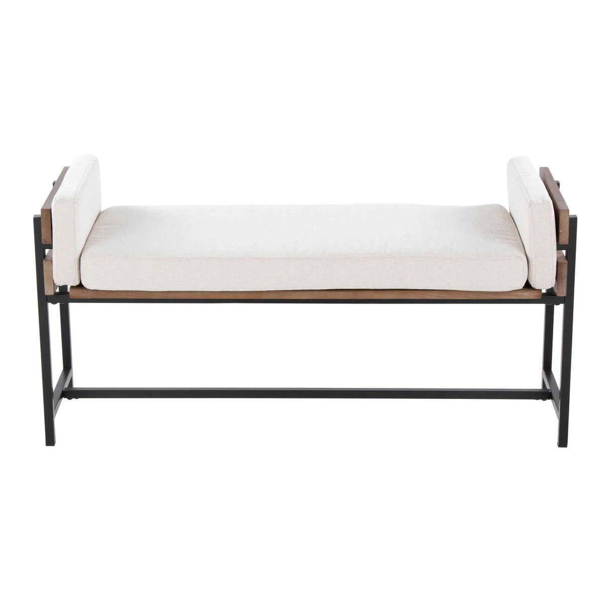 Kari - Farmhouse Bench - Brown Wood