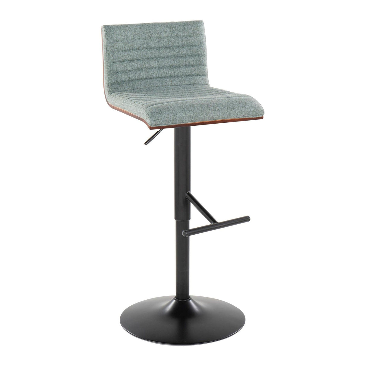 Mason - Adjustable Barstool With Swivel - Black Metal (Set of 2)