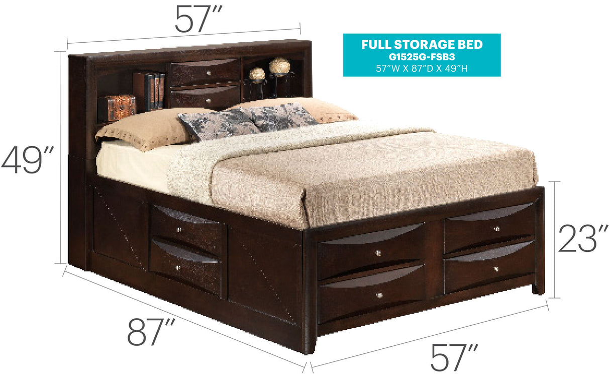Marilla - Storage Bed With Bookcase Headboard