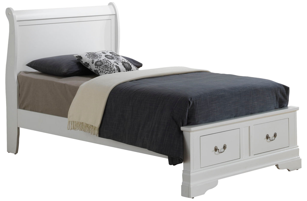 Upholstered Panel Sleigh Bed Design