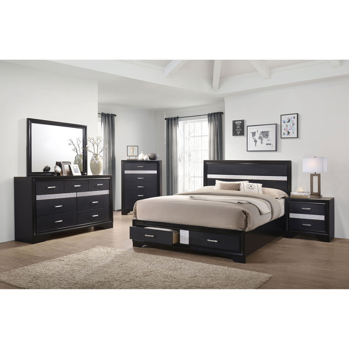 Corbin - Glittering Bedroom Set
