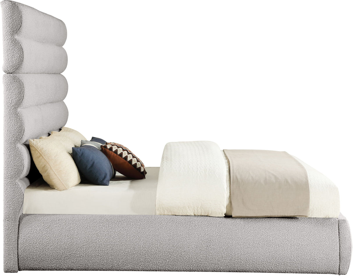 Adam - Boucle Fabric Bed With 70.5" Headboard