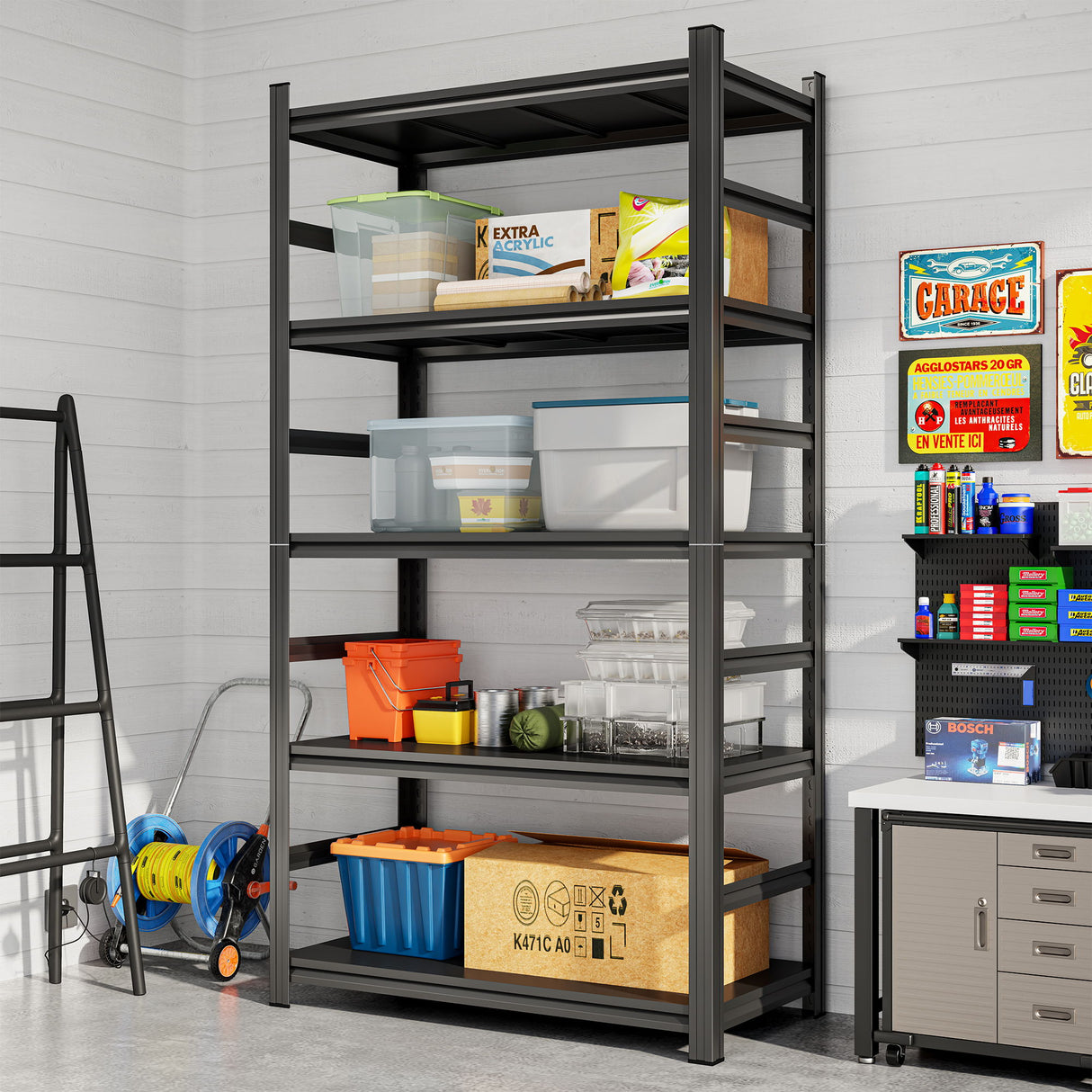 5 Tier Heavy Duty Shelving Unit Adjustable Shelving