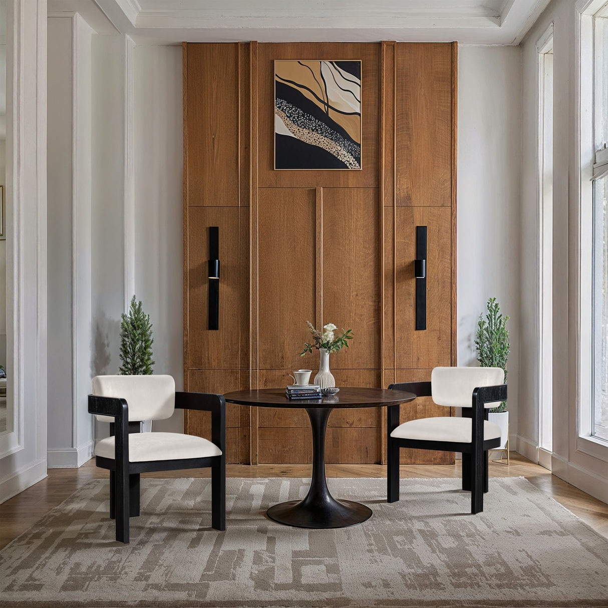 Sacha - Velvet Dining Chair With Black Base (Set of 2)