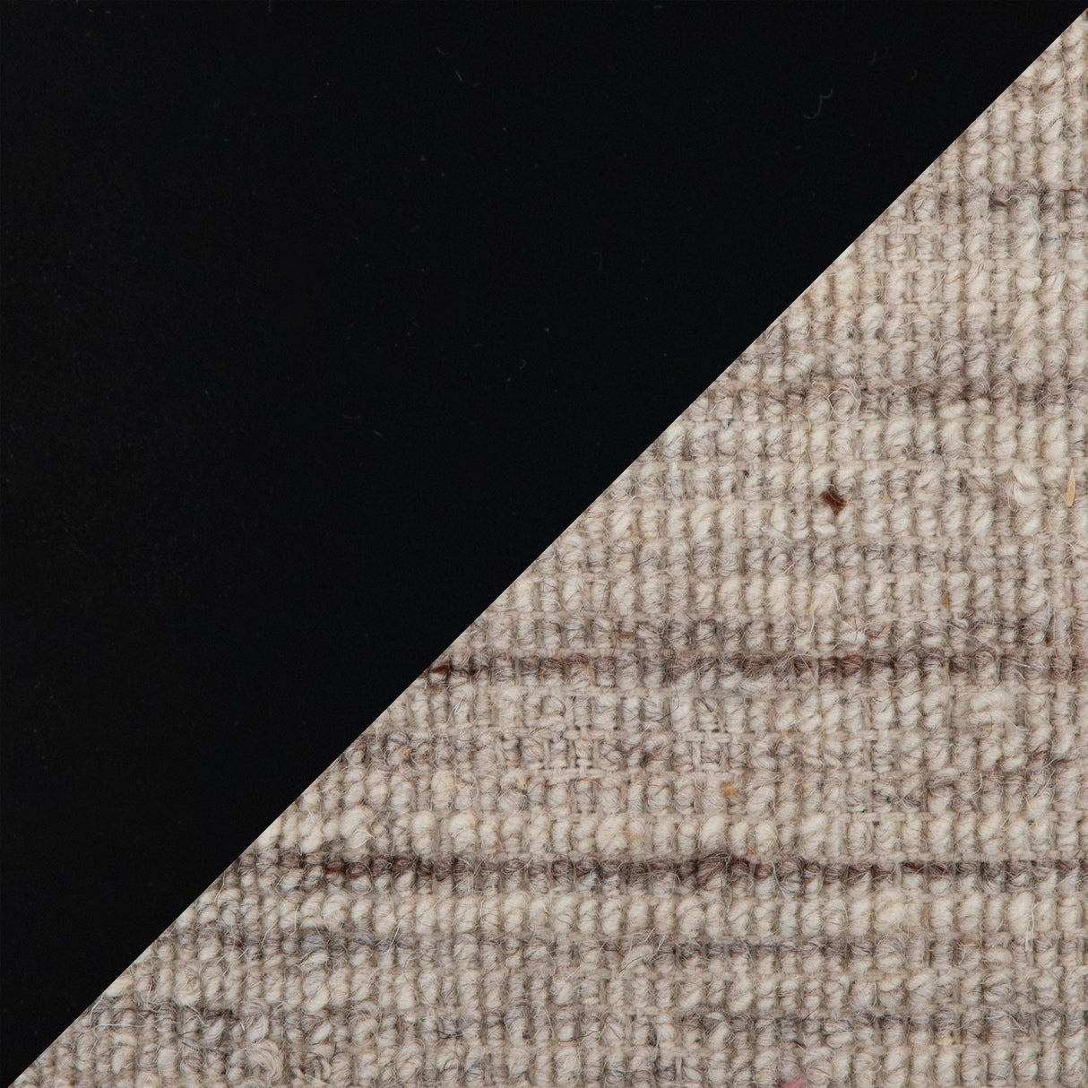 Tahoe - Band Ottoman - Black Metal, Cream Wool