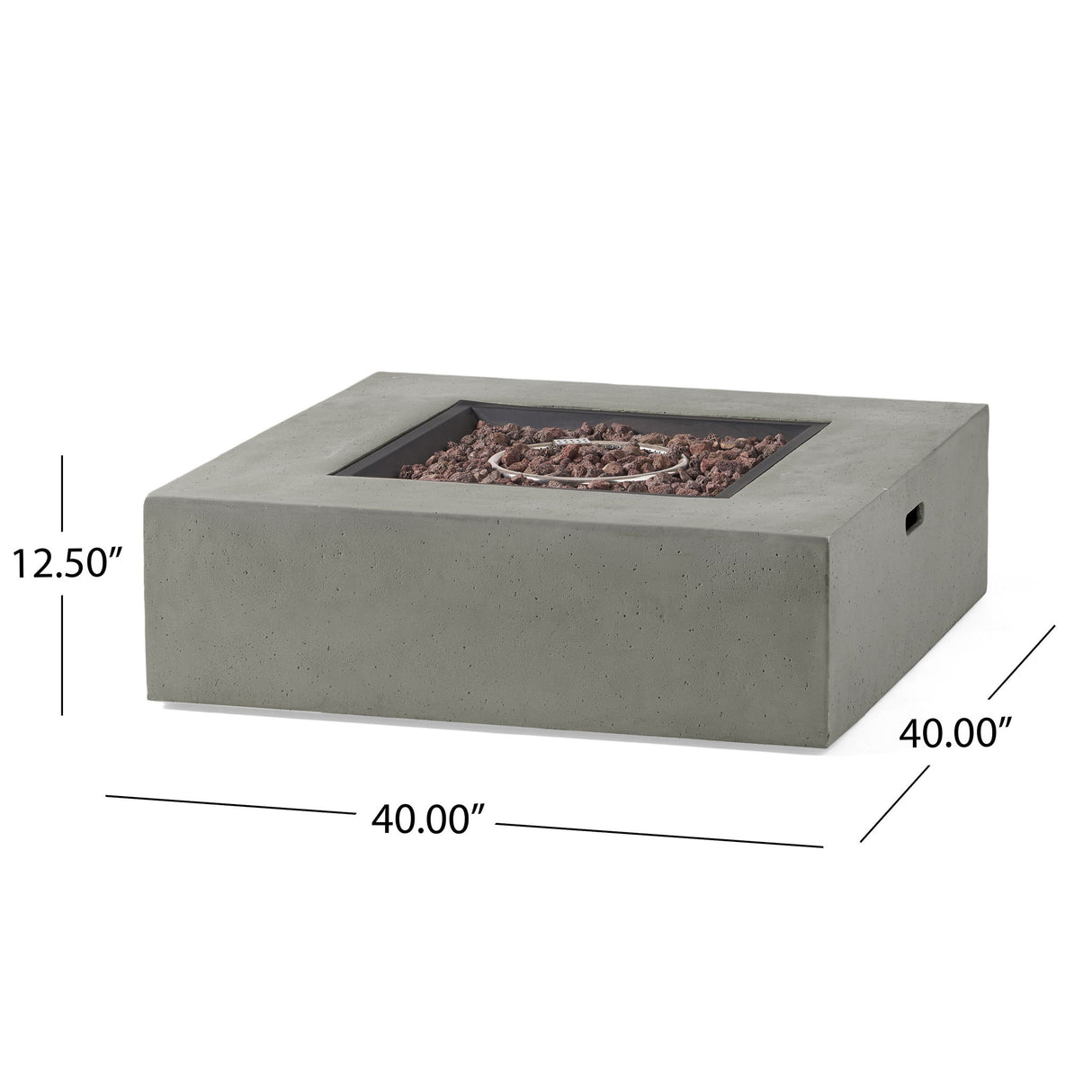 Modern 50, 000 Btu Square Fire Table With Propane Tank