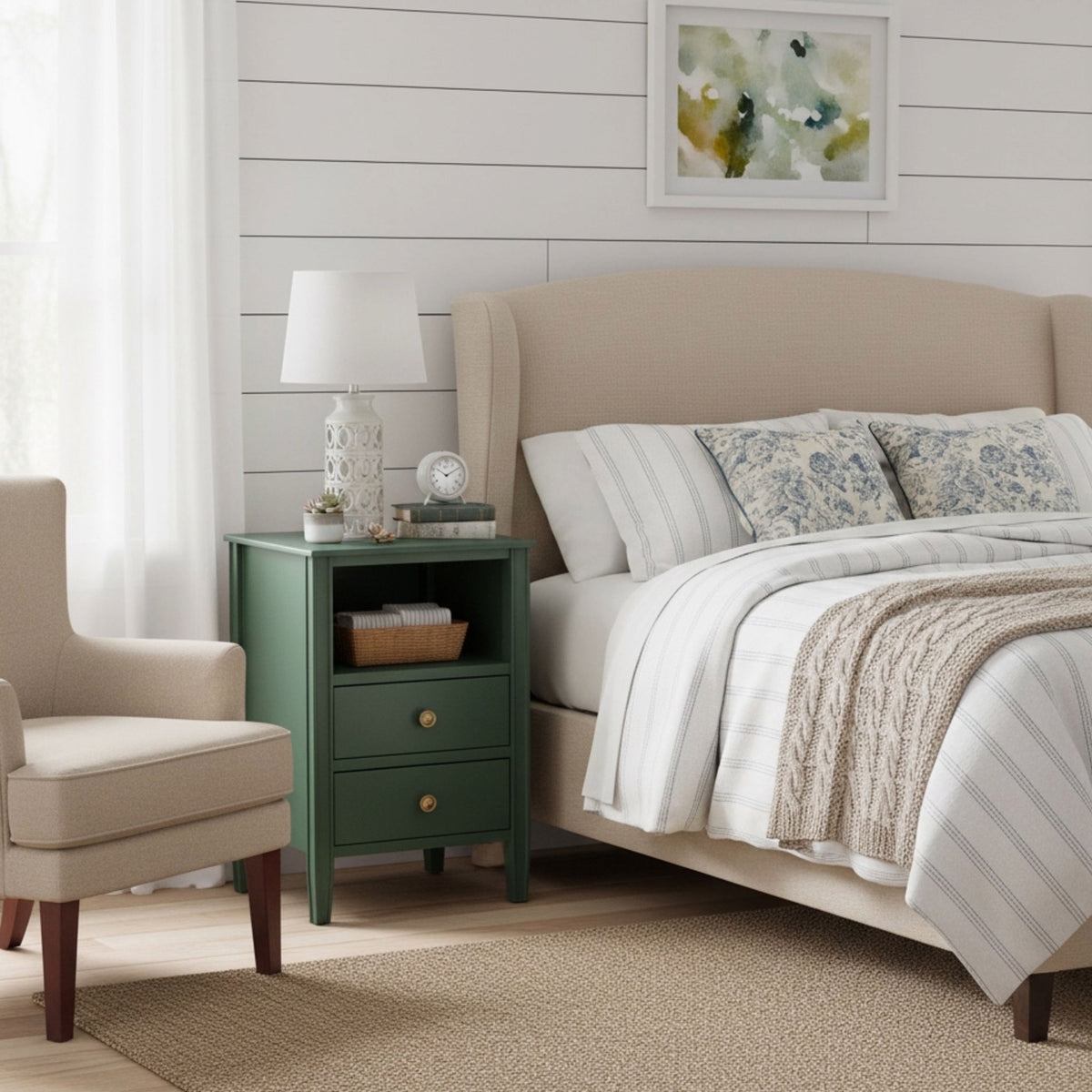 Winston - 2 Drawer Storage Nightstand
