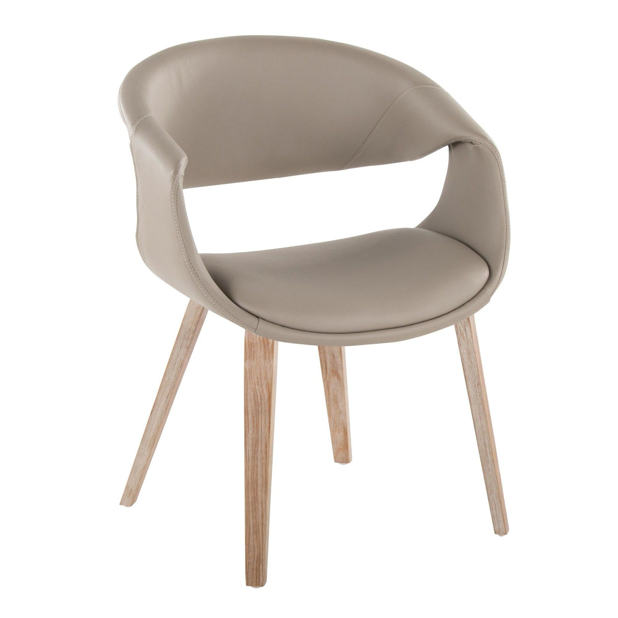 Curvo - Upholstered Chair (Set of 2) - Whitewashed Wood Legs